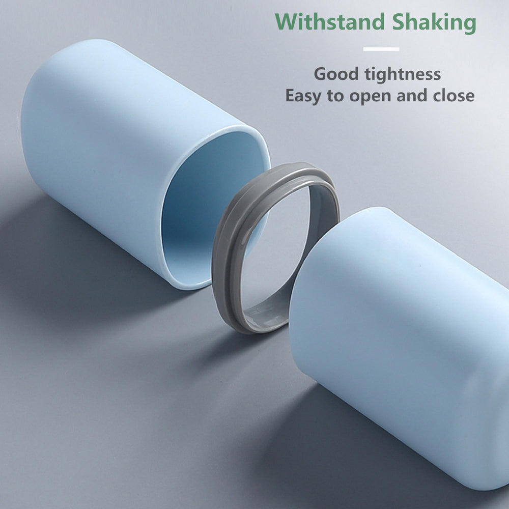 Opened case showing two cups connected by airtight seal