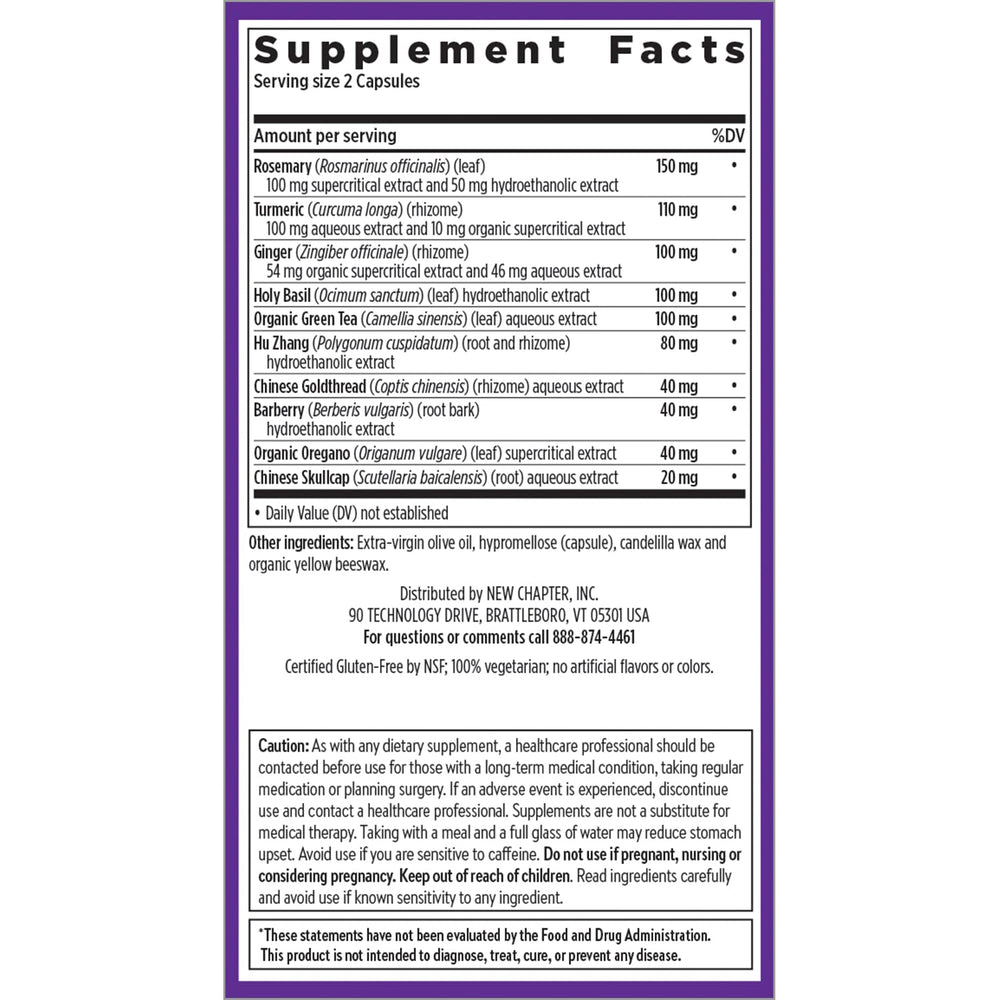 No artificial preservatives Zyflamend ingredients