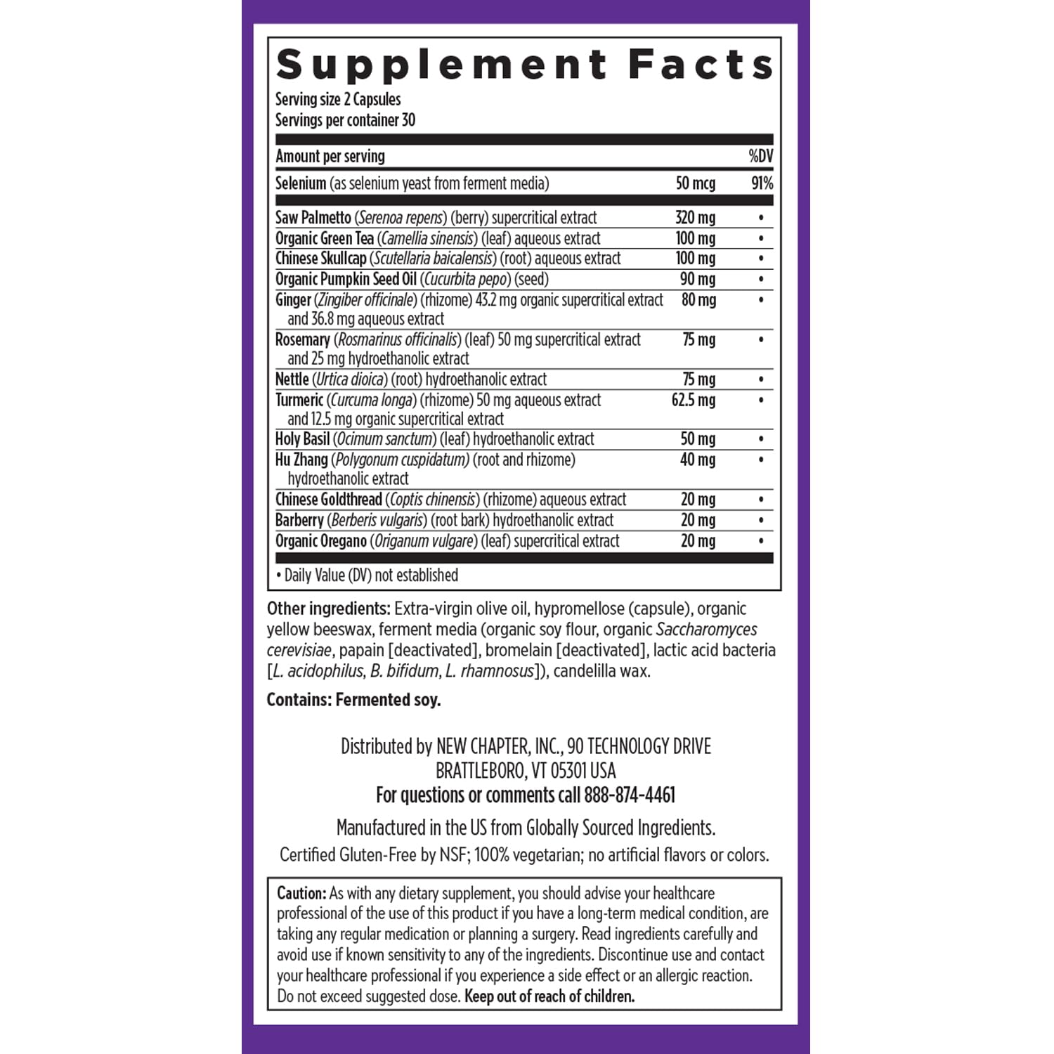 Saw Palmetto and herbal extracts imagery for Zyflamend Prostate