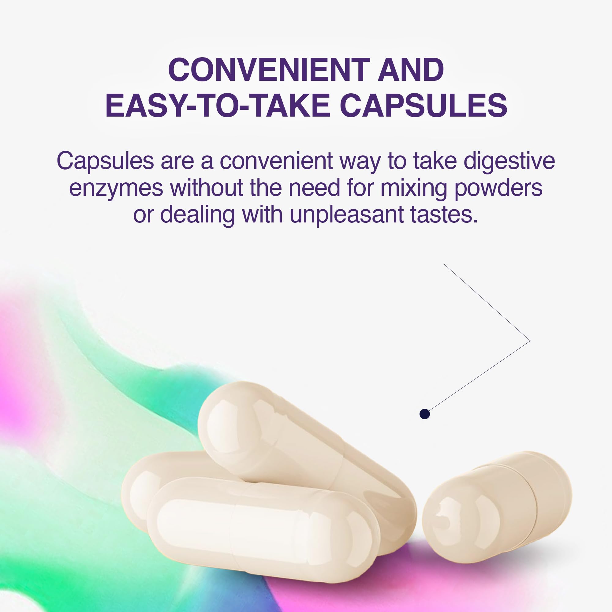 Illustration of digestive action highlighting carbohydrate, fat, and protein breakdown