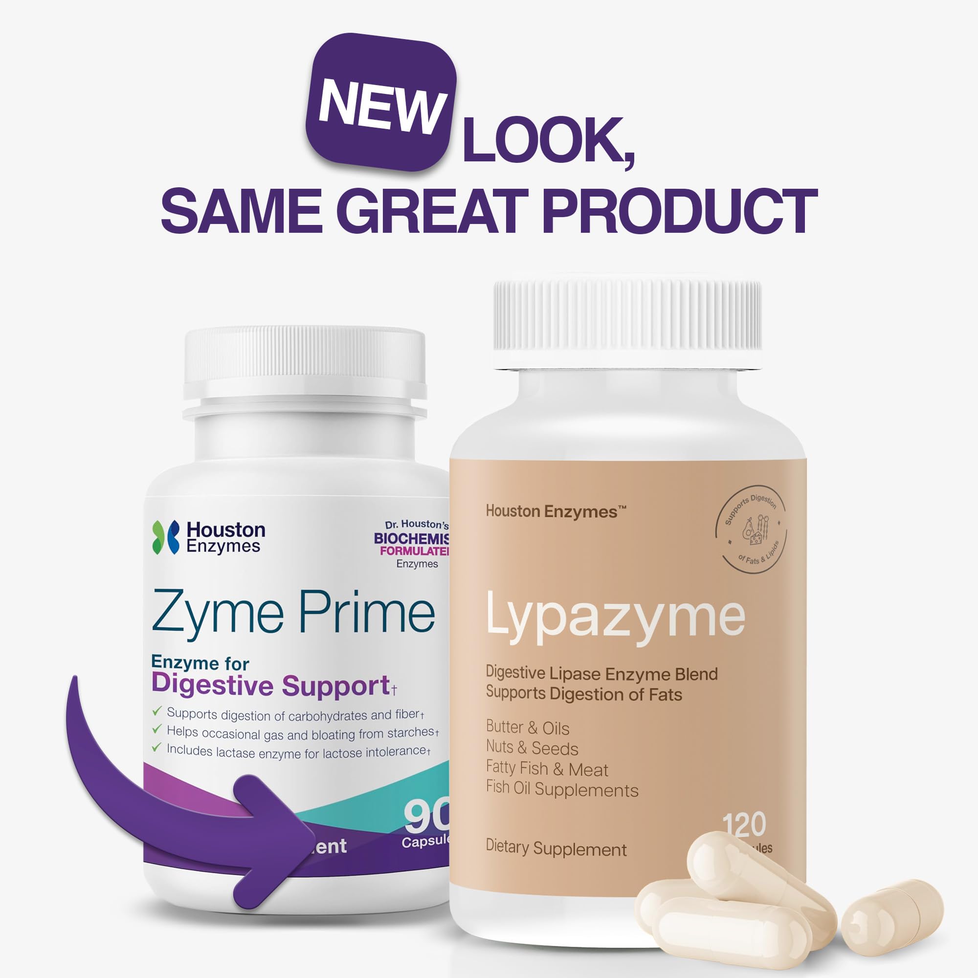 Zyme Prime packaging and bottle against a neutral background