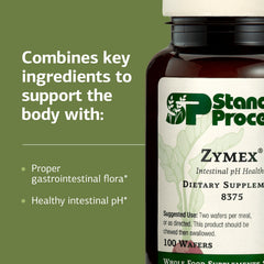 Bottle of Zymex Wafers with 100 wafers displayed