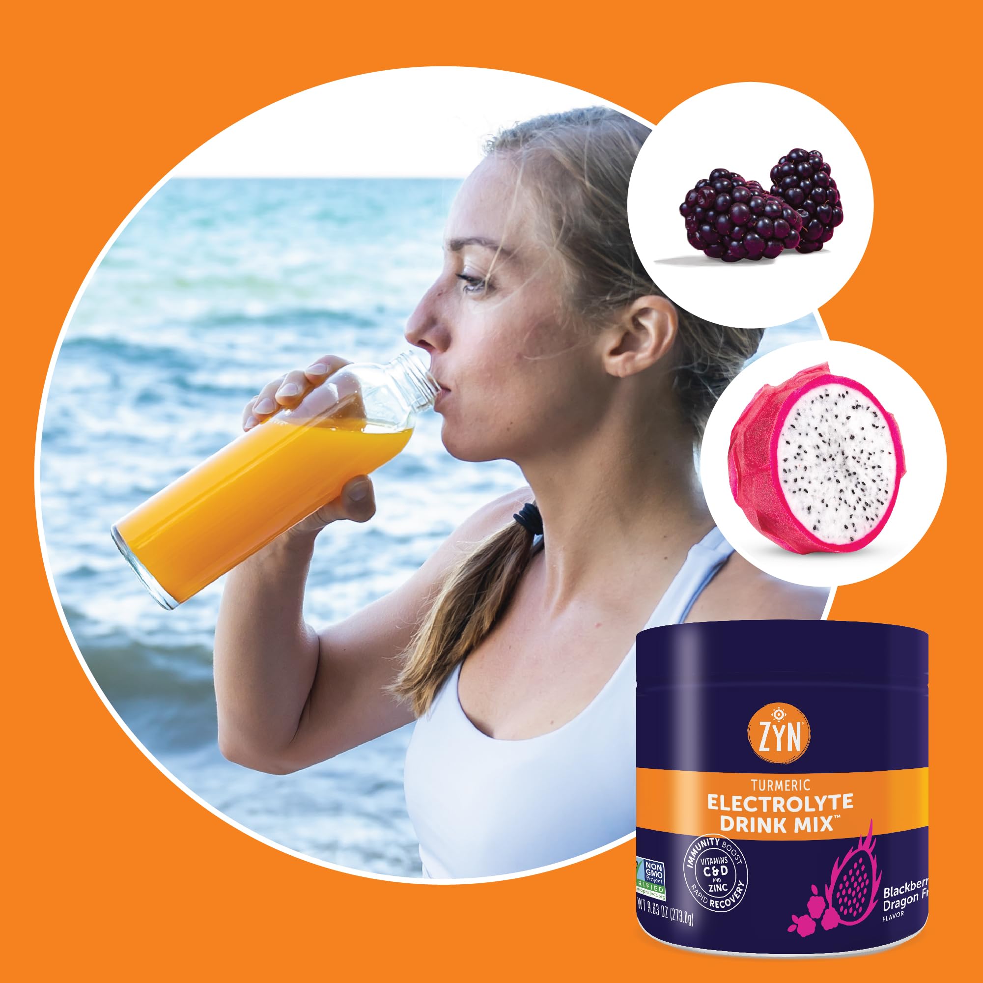 ZYN easy-to-mix hydration powder with scoop for quick, convenient hydration