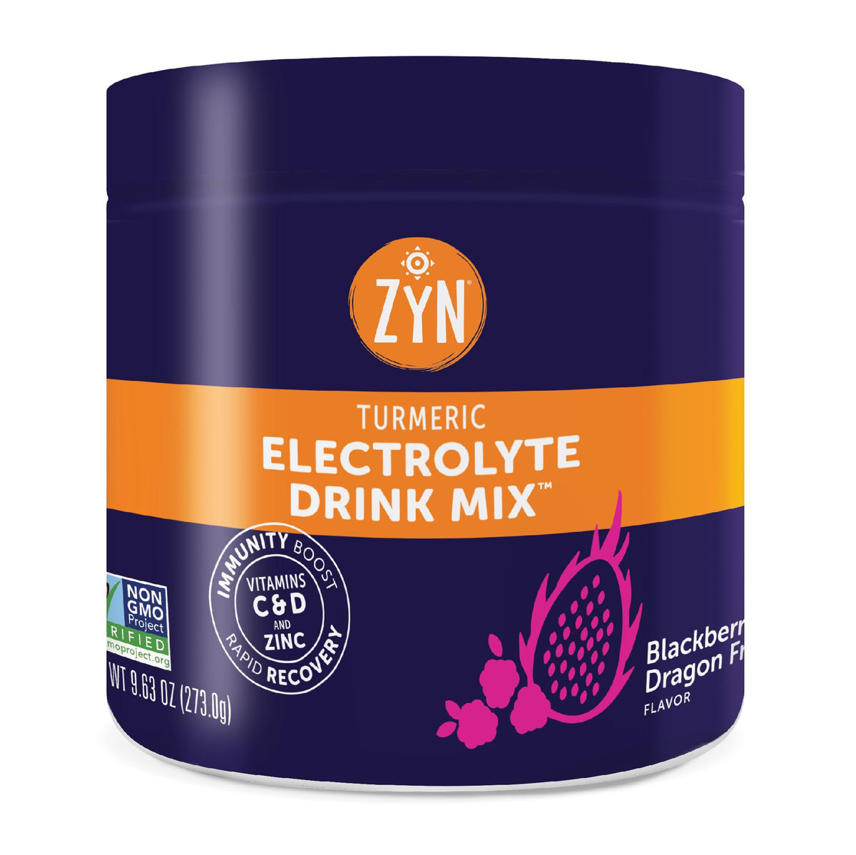 ZYN electrolyte hydration powder in Blackberry Dragonfruit for refreshing daily hydration