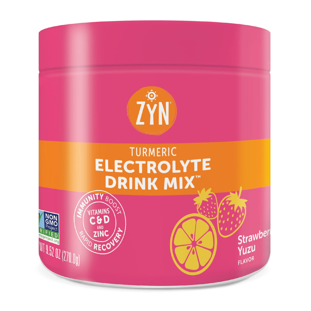 ZYN electrolyte hydration powder scoop demonstrates quick, refreshing hydration after workouts.