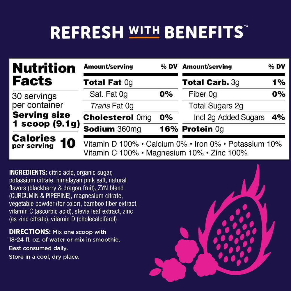 ZYN on-the-go hydration sachets ideal for travel or gym use