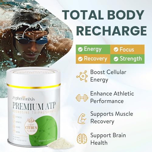 Zypherionixis ATP powder mixed in water shows fast-dissolving energy support