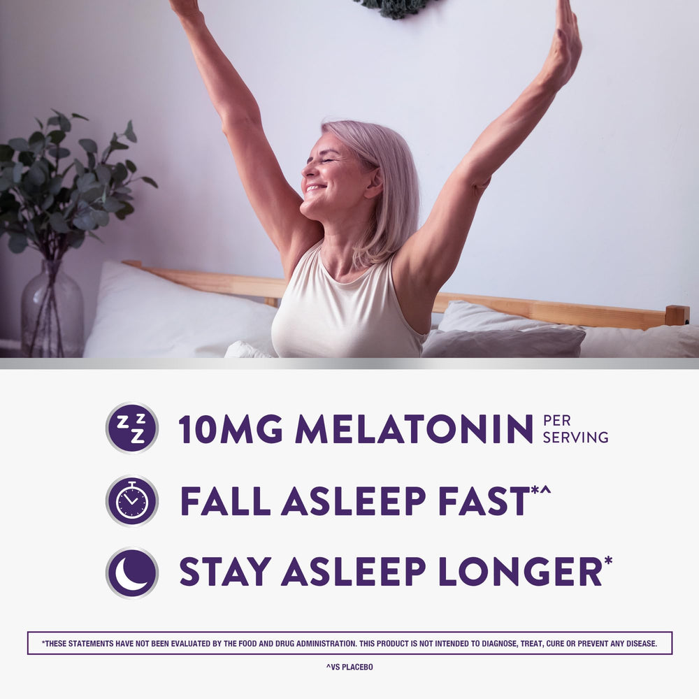 Gelatin-free and no high-fructose corn syrup sleep aid label