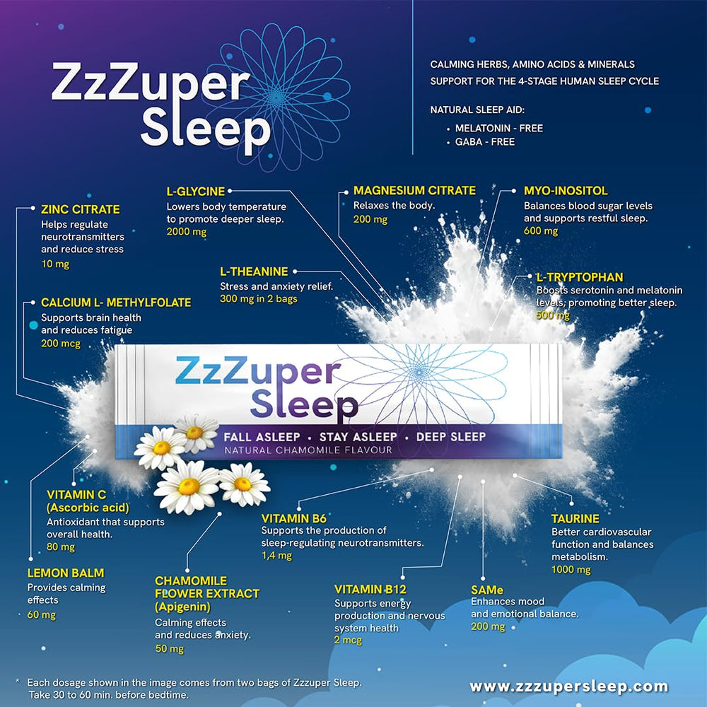 Close-up of natural ingredients used in ZzZuper Sleep formulation
