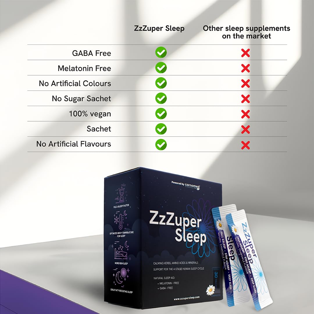 ZzZuper Sleep sachet with usage instructions